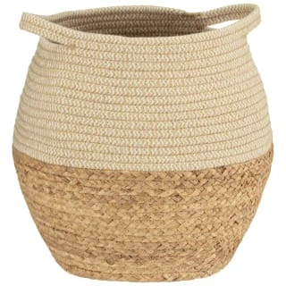 B&M Rope & Wicker Belly Basket - Neutral 3 B&M Rope & Wicker Belly Basket - Neutral