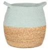 B&M Rope & Wicker Belly Basket - Green -Home Furnishings 395899 stripe top basket with handle green