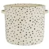 B&M Spot Fabric Basket - Cream 2 B&M Spot Fabric Basket - Cream -Home Furnishings 395900 white spot basket