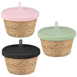B&M Kendall Basket With Lid - Pink -Home Furnishings 395974 395975 395976 kendall basket with lid group