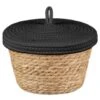 B&M Kendall Basket With Lid - Black 1 B&M Kendall Basket With Lid - Black -Home Furnishings 395974 kendall basket with lid black 2