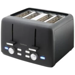 Goodmans Toaster 4 Slice - Matt Black -Home Furnishings 396477 goodmans toaster 4 slice matt black 2