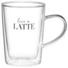 B&M Printed Double Wall Glass Latte Mug 1 B&M Printed Double Wall Glass Latte Mug -Home Furnishings 396480 printed double wall glass latte mug love a latte