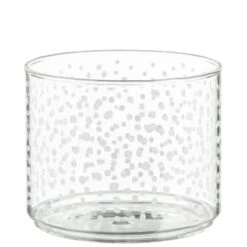 B&M Printed Glass Stackable Storage Jars 3pc - White -Home Furnishings 396484 3pk printed glass stackable storage jars white 5