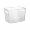 Ribbed Clear Storage Tub - Medium 2 Ribbed Clear Storage Tub - Medium -Home Furnishings 396948 ribbed storage tub midi