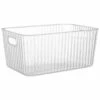 Ribbed Clear Storage Tub - Large -Home Furnishings 396950 ribbed clear storage box large