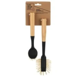 B&M Bamboo Dish Brushes 2pk -Home Furnishings 397041 2pk bamboo dishbrushes