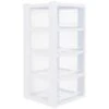 B&M White 4 Tier Drawers -Home Furnishings 397930 white 4 tier drawers 3