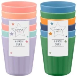 Simply Kids Colour Cups 6pk - Multicolour -Home Furnishings 398567 398570 6pk simply kids colour cups group