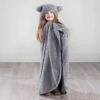 Simply Kids Hooded Sherpa Blanket - Grey 1 Simply Kids Hooded Sherpa Blanket - Grey -Home Furnishings 400213 simply kids hooded sherpa blanket grey